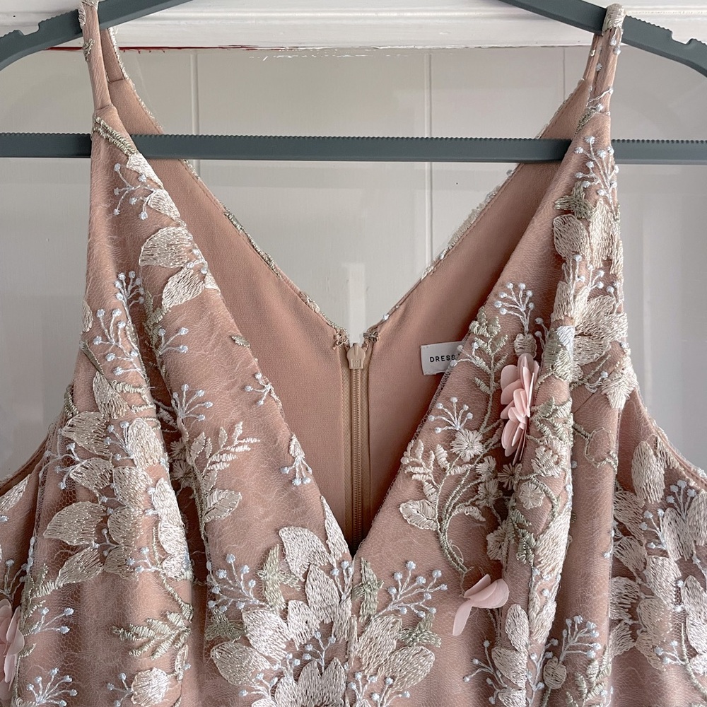 Dress the Population Embellished Floral Lace Gown - L